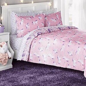 GIRLS UNICORN 7 PIECE COMFORTER SET NEW IN P